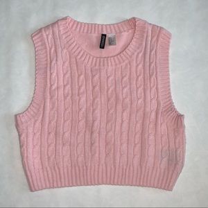 H&M Short Pink Sweater Vest
